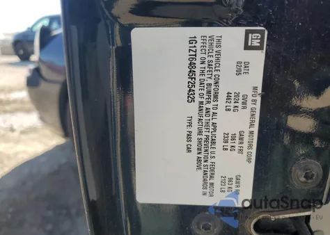 2005 Chevrolet Malibu Maxx Ls из США, поврежденный, VIN 1G1ZT64845F254325